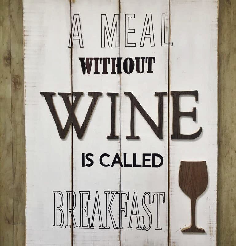 Quadro Rústico Vinho - Madeira - 50cm x 70cm